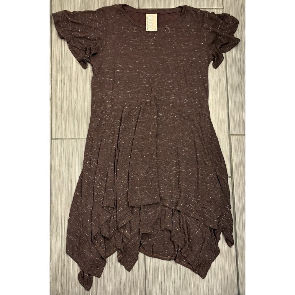 Anthropologie Dolan Melanie Maroon Heather Knit Asymmetrical Dress Size Small - Picture 8 of 9